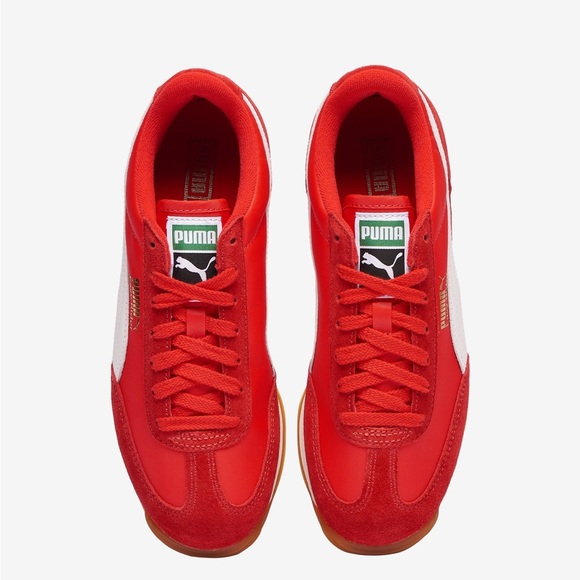 😀🍀🔥Puma - Easy Rider Vintage in Red/Gum - 9.5 - Picture 4 of 5
